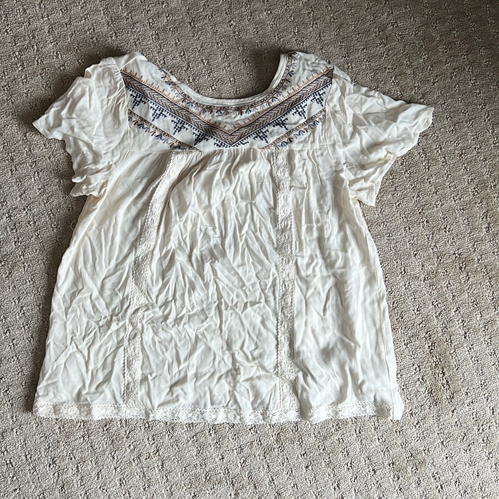 Knox rose ivory short sleeve shirt